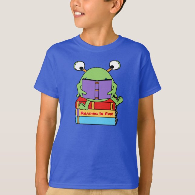 Lire Est Fun Joli Livre Aimer Alien T-Shirt (Devant)
