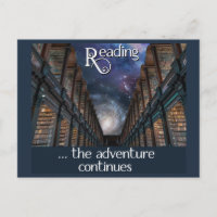 Lire ... l'aventure continue carte postale