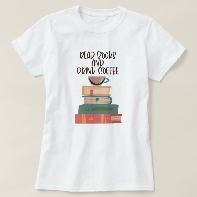 Lire Livres Boire T-shirt café (Design devant)
