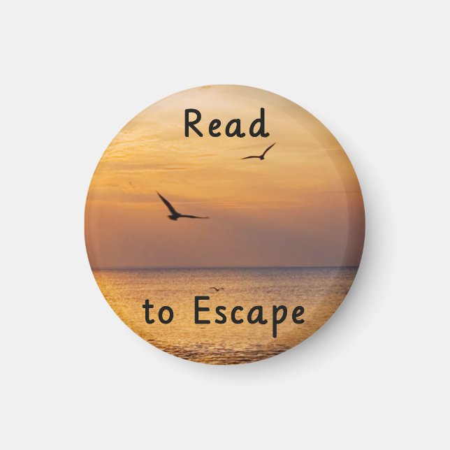Lire pour s'évader Magnet | Citation de lecture po (Devant)