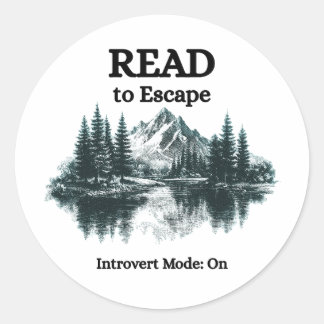 Lire pour s'évader - Mode Introverti : Autocollant
