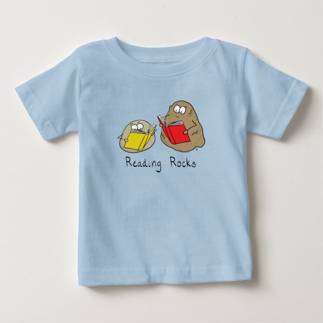 Lire Rocks Funny Book T-shirt bébé pour enfants (Devant)