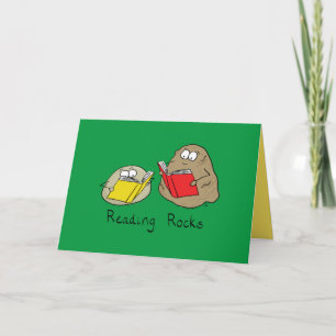 Lire Rocks Funny Rocks Lire Livres Carte de voeux