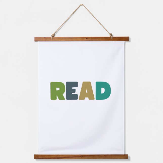 lire. Tapisserie murale cadre en bois (Recto)