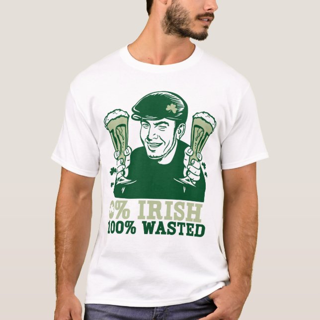 L'Irlandais de 0%, 100% a gaspillé le T-shirt (Devant)