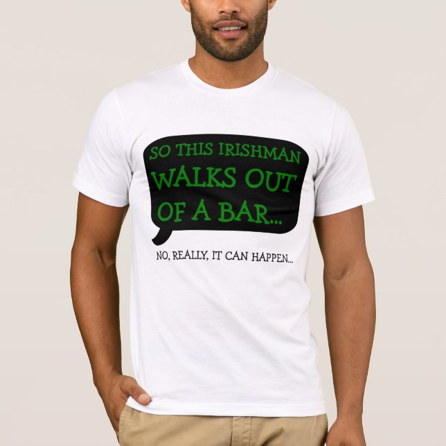 L'Irlandais marche hors du T-shirt de barre (Devant)
