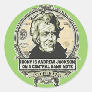 L'ironie est Jackson sur des autocollants d'un