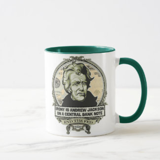 L'ironie est Jackson sur une tasse centrale de