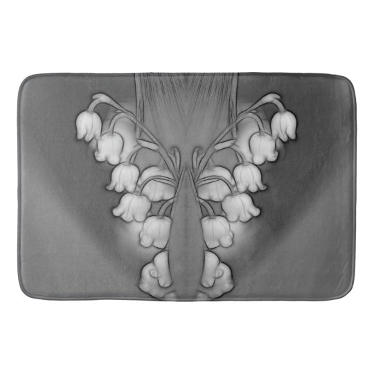 Lis de noir et blanc reflété par vallée tapis de bain