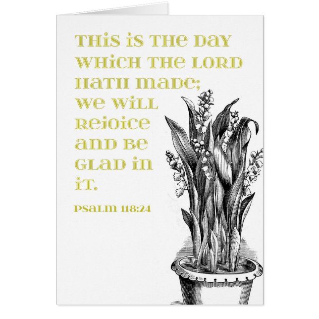 Lis de vert de 118:24 de psaume de la vallée (Devant)