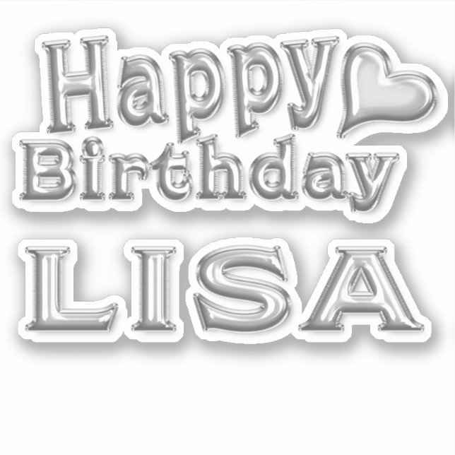 Lisa Happy Birthday Autocollants (Devant)