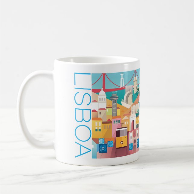 Lisbonne 11oz ou 15oz Mug (Gauche)