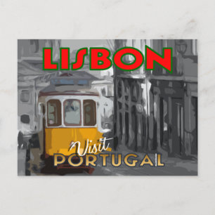 Lisbonne, Portugal - carte postale de la série Vis