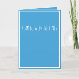 Lisez Entre Lignes Bonne Carte Anniversaire