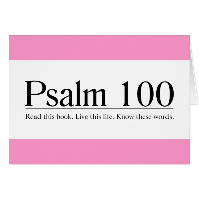 Lisez le psaume 100 de bible (Devant horizontal)
