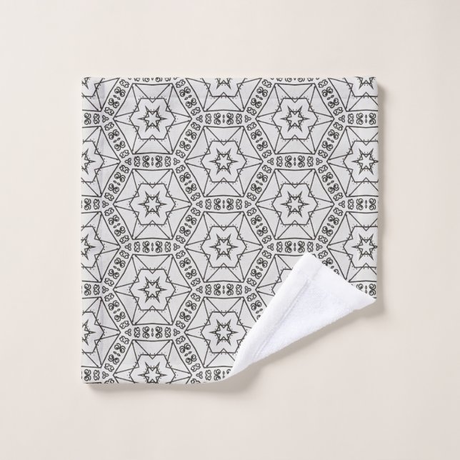 "LISI" Géométrique à la main rideau de douche (Gant de toilette)