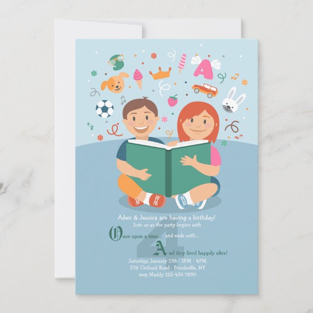 Lisons à propos de ça Invitation (Devant)