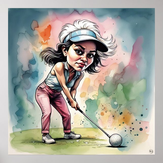 Lissage D'Un Tir - Grande Impression D'Art Golf (Devant)