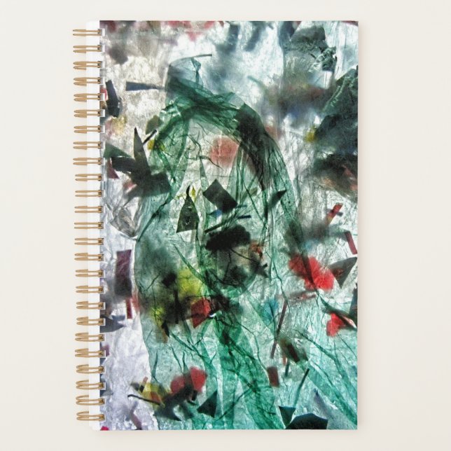 Lisse bleu abstrait planner, motif en plastique ca (Devant)