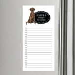 Liste d'achats Brown Labrador Retriever<br><div class="desc">Des choses adorables pour aller chercher Brown Labrador Retriever chien avec un cadre en tableau noir personnalisé avec votre nom.</div>