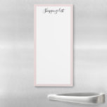 Liste d'achats de calligraphie moderne<br><div class="desc">Bloc-notes magnétique conçu sur mesure et au design simple et moderne.</div>