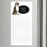 Liste d'achats de chiens de montagne bernois<br><div class="desc">Des choses adorables pour aller chercher le chien de montagne bernois avec un cadre en tableau noir personnalisé avec votre nom.</div>