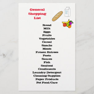 Liste d'achats générale