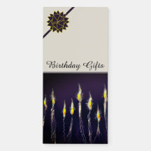 Liste de cadeaux de bougie d'anniversaire