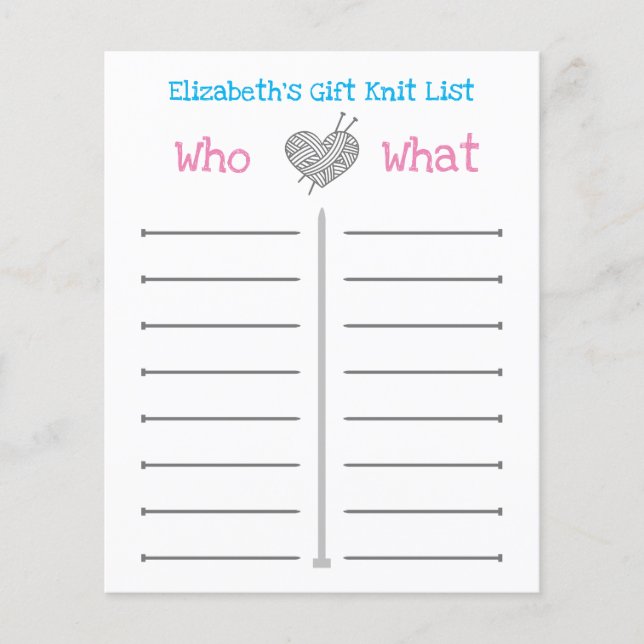 Liste de cadeaux personnalisés (Devant)