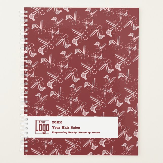 Liste de cheveux Outils Motif Bourgogne rose blanc (Devant)