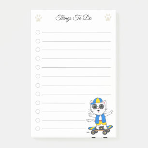 Liste de choses à faire & Post-it Notes de chat sk