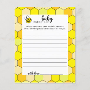Liste de choses à faire pour bébé abeille