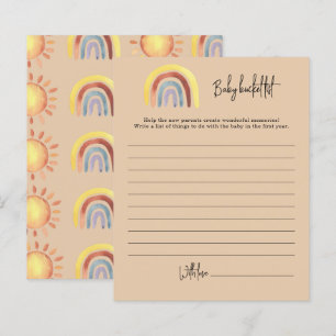 Liste de choses à faire pour bébé arc-en-ciel boho