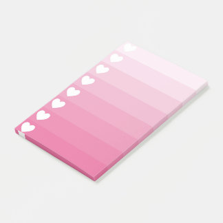 Liste de contrôle cardiaque Pink Post-it Note Pad