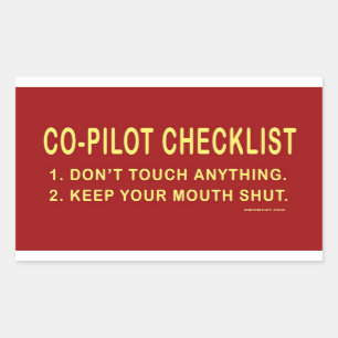 Liste de contrôle du copilote : Stickers
