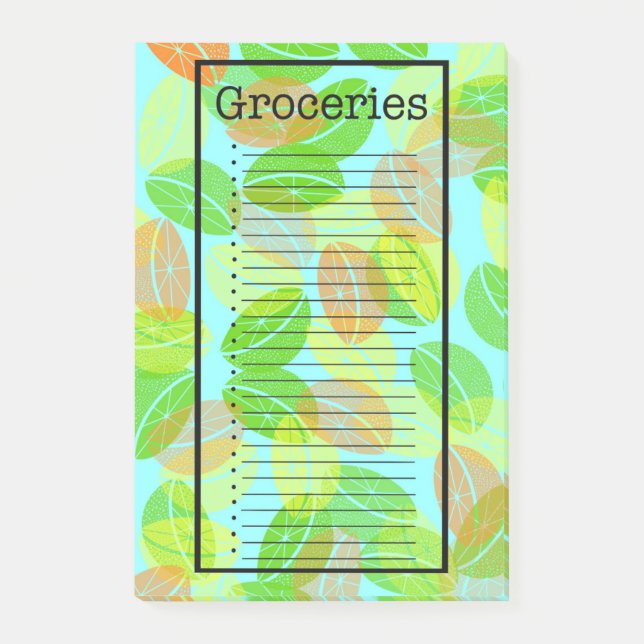 Liste de courses Citrus Post-it (Devant)