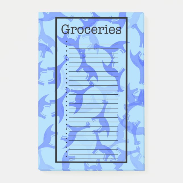 Liste de courses Post-it Dinosaures (Devant)