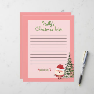 Liste de Noël personnalisée pour Père Noël
