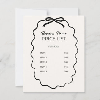 Liste de prix