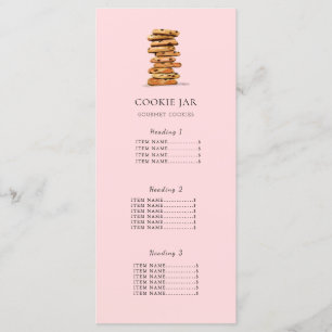 Liste de prix de la boutique de biscuits/ Carte de