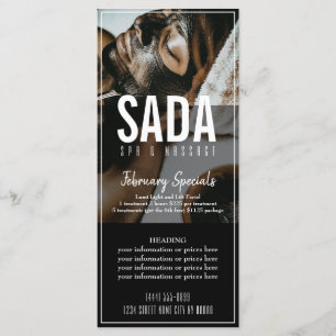 Liste de prix du menu de massage du Salon de Spa