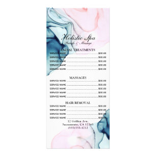 Liste de prix du salon Ethereal Teal & Pink Inky G