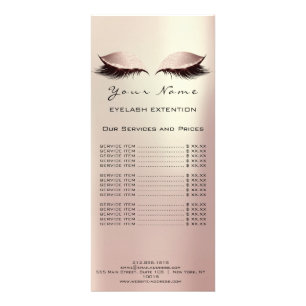 Liste de prix Lashes Extension Maquillage Rose Gol
