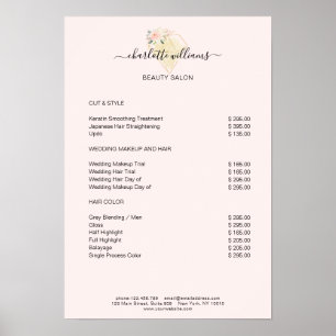 Liste de prix moderne Diamond Flower Poster