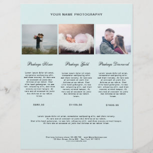 Liste de prix photo moderne