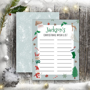 Liste de souhaits de Noël pour enfants modifiables