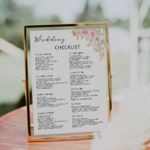 Liste de vérification du Mariage Rose de 12 mois