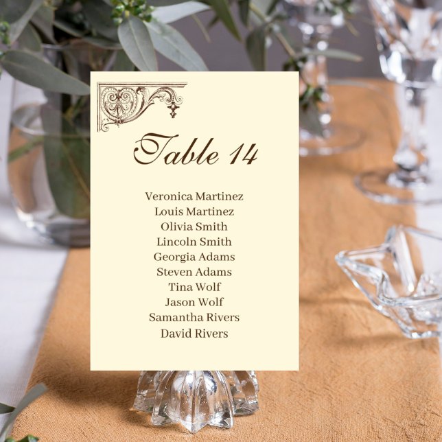Liste des invités du numéro de table mariage (Créateur téléchargé)