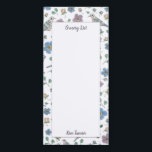 Liste des oiseaux de jardin<br><div class="desc">Ce joli bloc-notes magnétique pastel est parfait pour la liste ! Il présente un motif d'art original de colombes en deuil et de fleurs bleues et violettes fleuries. Ajoutez votre nom pour une touche personnelle et customisez le titre de votre liste pour ce que vous voulez!</div>
