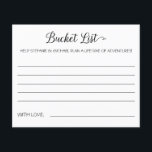 Liste des regroupements Durée de vie des aventures<br><div class="desc">Ces charmantes cartes de liste de seau seront une alternative parfaite à un livre d'hôtes mariage traditionnel. Vous aurez tous vos invités à discuter des meilleures idées à visiter ou à faire dans votre vie ensemble en couple marié!</div>